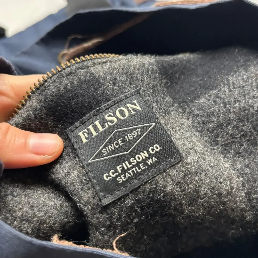 Filson Daypack Drawstring Backpack Navy Rugged Hiker Camping Bag Gorpcore